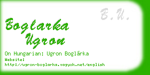 boglarka ugron business card